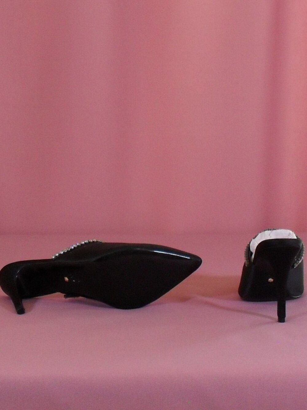 Raye Satin & Rhinestone Mules - Picture 2 of 3